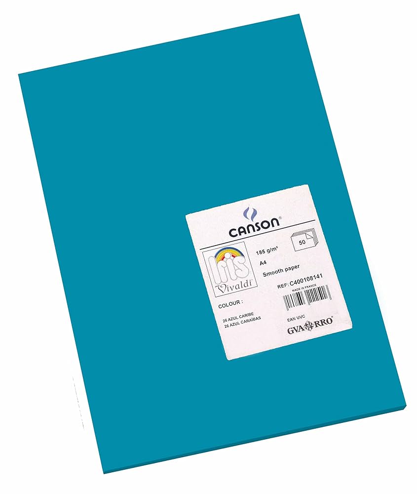 Amazon | CARTOLINA DIN A4 カリビアンブルー 185 GR エンブレム